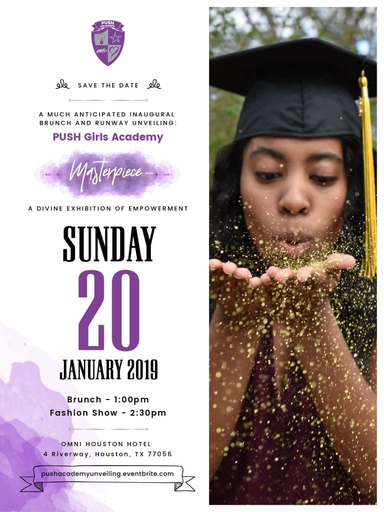 Save the Date! Brunch and Runway Unveiling of the PUSH Girls Academy | Sunday, January 20, 2019